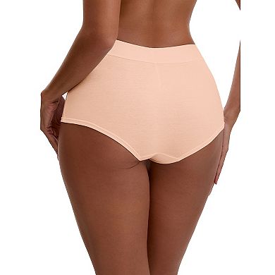Women's High Waist Tummy Control Elastic Waistband Comfortable Boyshorts
