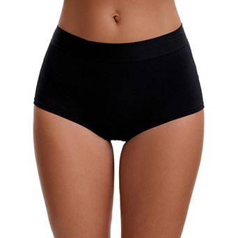 Women's High Waist Tummy Control Elastic Waistband Comfortable Boyshorts