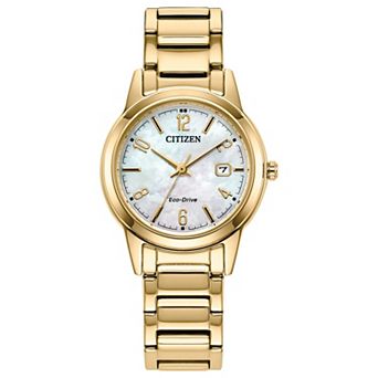 Citizen Eco-Drive Women's Mother-of-Pearl Dial Stainless Steel Bracelet Watch - FE1242-78D