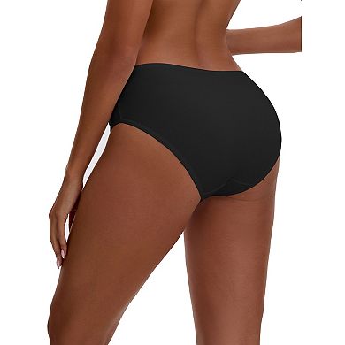 Women's Cotton Mid-Waisted Briefs Full Coverage Comfortable Classic Underwear