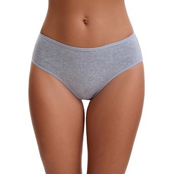 Women's Cotton Mid-Waisted Briefs Full Coverage Comfortable Classic Underwear