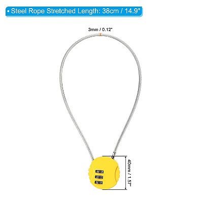 Small Combination Lock 14.9 Inch, 3 Pack 3 Digit Padlock for Gym Locker