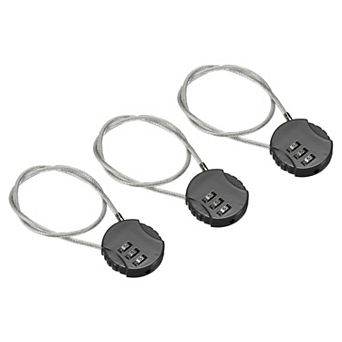 Small Combination Lock 14.9 Inch, 3 Pack 3 Digit Padlock for Gym Locker