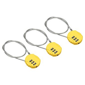 Small Combination Lock 14.9 Inch, 3 Pack 3 Digit Padlock for Gym Locker