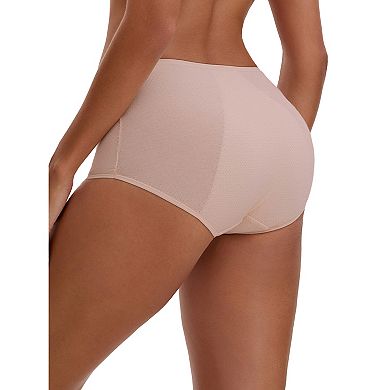 Women's Leak Proof Briefs Cotton High Waist Elastic Waistband Full Coverage Tummy Control Underwear