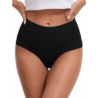 Women's High Waist Tummy Control Full Coverage Briefs Breathable and Comfortable Panties