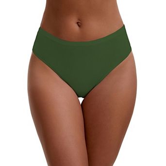 Women's Elastic Waistband Mid-Waisted Briefs Full Coverage Classic Comfortable Underwear