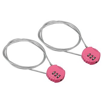 Small Combination Lock 31.4 Inch, 2 Pack 3 Digit Padlock for Gym Locker