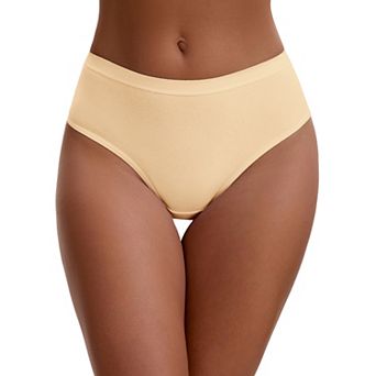 Women's Cotton High Waist Bright Trim Briefs Elastic Waistband Breathable Classic Underwear