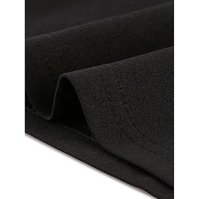 Women's Elegant A-Line Long Sleeve Contrast Color Dress