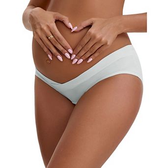 Women's Cotton Low Waist Under the Bump Maternity Briefs Pregnancy Classic Underwear