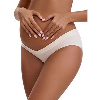 Women's Cotton Low Waist Under the Bump Maternity Briefs Pregnancy Classic Underwear
