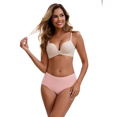 Women's Mid-Waisted Loose Elastic Waistband Full Coverage Comfortable Classic Briefs