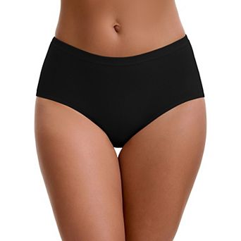 Women's Mid-Waisted Loose Elastic Waistband Full Coverage Comfortable Classic Briefs