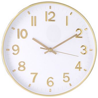 Simple Wall Clock, Big Numerals, Silent Non-Ticking Modern Battery Operated, 12x12x1.6 Inch
