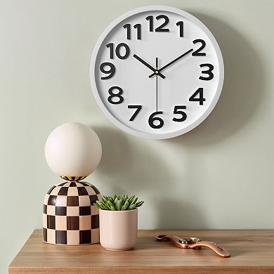 Wall Clock, Silent Non-Ticking Modern Clocks Battery Operated Classic Analog Decorative, 12 Inch