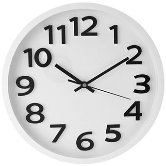 Wall Clock, Silent Non-Ticking Modern Clocks Battery Operated Classic Analog Decorative, 12 Inch