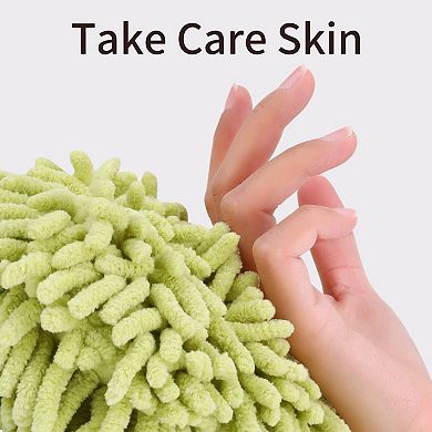 Absorbent Fluffy Chenille Ball Hand Towel, 1Pc Fuzzy Towel with Wall Hook 6"x6"