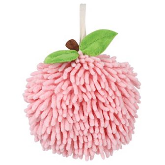 Absorbent Fluffy Chenille Ball Hand Towel, 1 pc Fuzzy Towel with Wall Hook 6"x6"