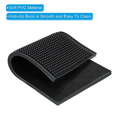 12" x 6" x 0.4" Bar Mats, 2 Pack Non-Slip Bar Service Cup Mat Countertop Spill Mat Black