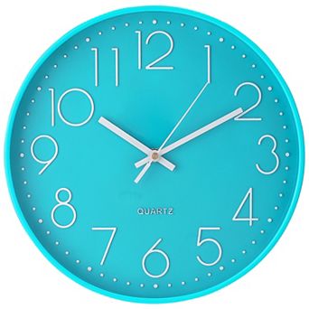 Simple Wall Clock, Big Number, Silent Non-Ticking Modern Battery Operated, 12x12 x1.8 Inch