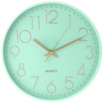 Simple Wall Clock, Big Number, Silent Non-Ticking Modern Battery Operated, 12x12 x1.8 Inch