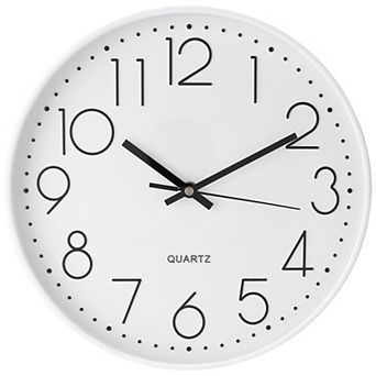 Simple Wall Clock, Big Number, Silent Non-Ticking Modern Battery Operated, 12x12 x1.8 Inch