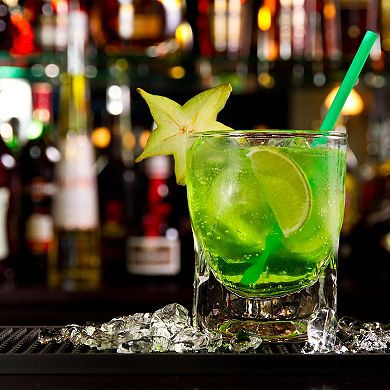 23.6" x 3" x 0.5" Bar Mats, 2 Pack Non-Slip Bar Service Cup Mat Countertop Spill Mat Black