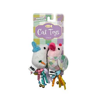 Meow 2 pk Mice Plush Cat Toys