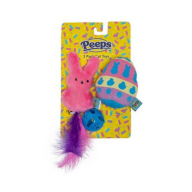 Meow 3-pk. Peeps Bunny Plush Cat Toys