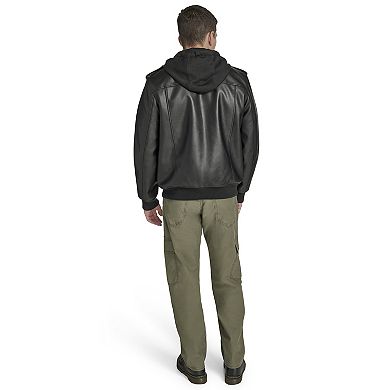 Men's Levi's® Faux Leather Hoody Racer Bomber Jacket