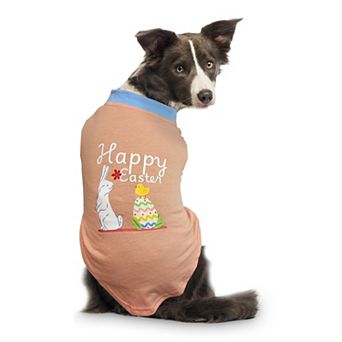 Woof Happy Easter Graphic Tee for Pets