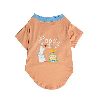 Woof Happy Easter Graphic Tee for Pets