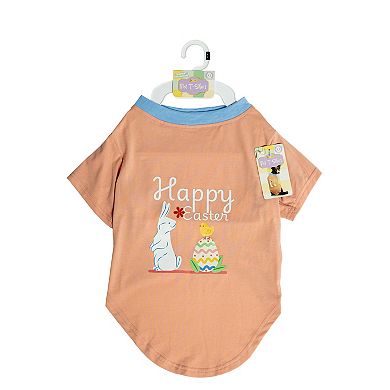 Woof Happy Easter Graphic Tee for Pets
