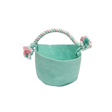 Woof Plush Squeaky Dog Toy Easter Basket