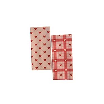 Celebrate Together™ Valentine's Day Heart Plaid Kitchen Towel 2 pk