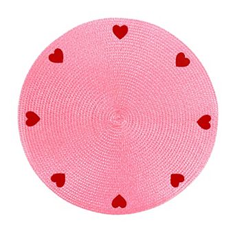 Celebrate Together™ Valentine's Day Embroidered Heart Round Placemat