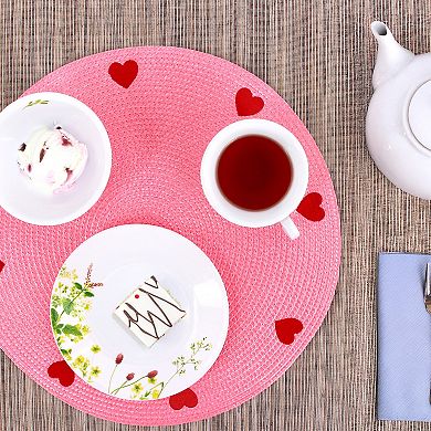 Celebrate Together™ Valentine's Day Embroidered Heart Round Placemat