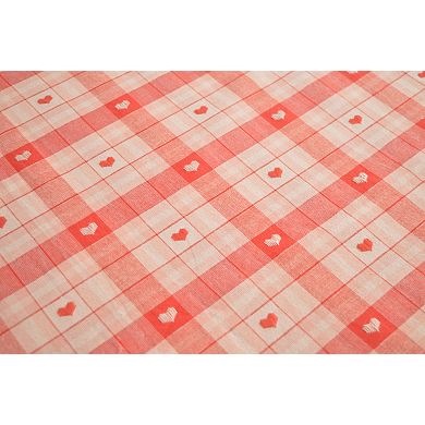 Celebrate Together™ Valentine's Day Heart Plaid Woven Tablecloth