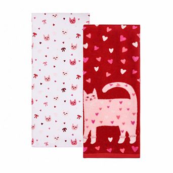 Celebrate Together™ Valentine's Day Cat Hearts Kitchen Towel 2 pk