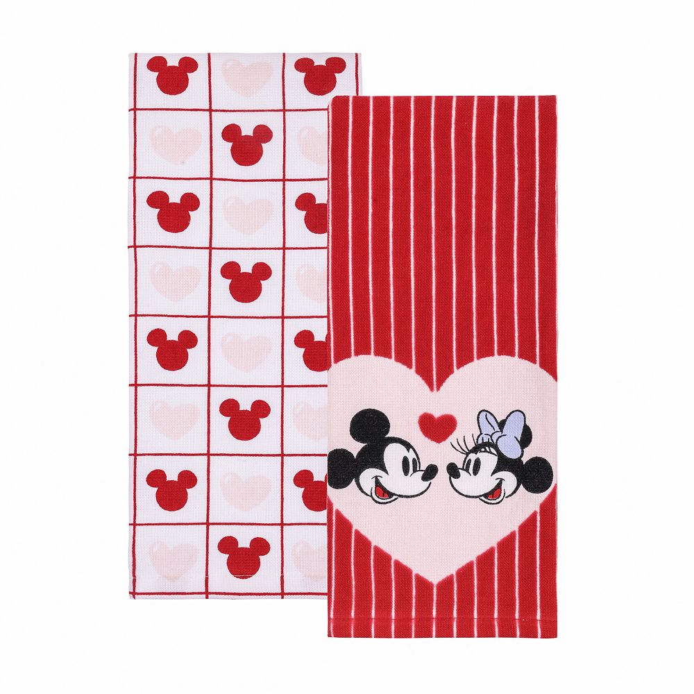 Celebrate Together™ Disney's Mickey Mouse & Minnie Mouse Valentine's Day Kitchen Towel 2-pk.