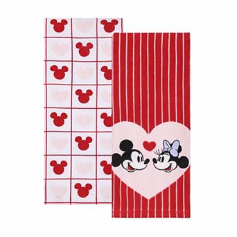 Celebrate Together™ Disney's Mickey Mouse & Minnie Mouse Valentine's Day Kitchen Towel 2 pk