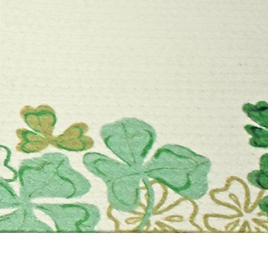 Celebrate Together St. Patrick's Day Shamrock Border Print Braid Table Runner