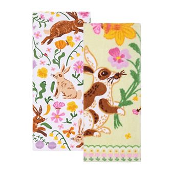 Celebrate Together™ Easter 2 pk Big Bunny Kitchen Towels