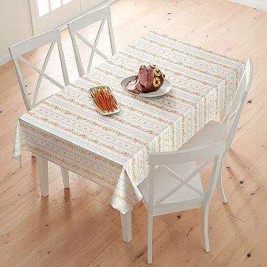 Celebrate Together Easter Rabbit Stripe Printed Woven Tablecloth