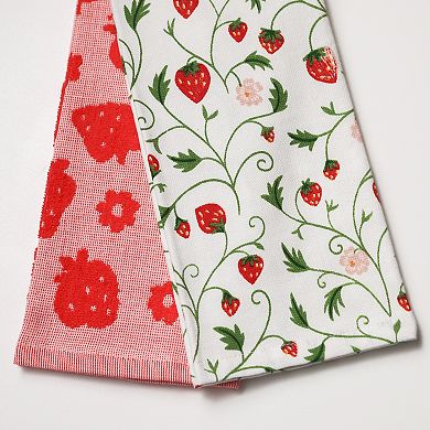 Celebrate Together Spring 2-pk. Strawberry Terry Icon Kitchen Towels