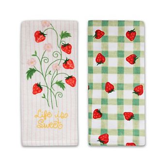 Celebrate Together™ Spring 2 pk "Life Is Sweet" Strawberry Bunch Kitchen Towels