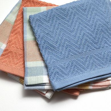 Celebrate Together™ Spring 8-pk. Plaid Solid & Dishcloths
