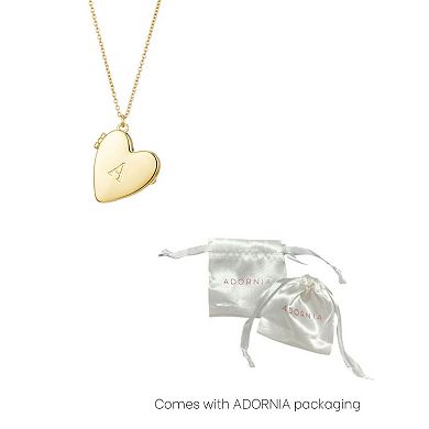 Adornia Initial Heart Locket Pendant Necklace