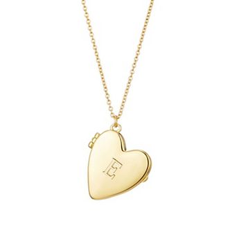 Adornia Initial Heart Locket Pendant Necklace